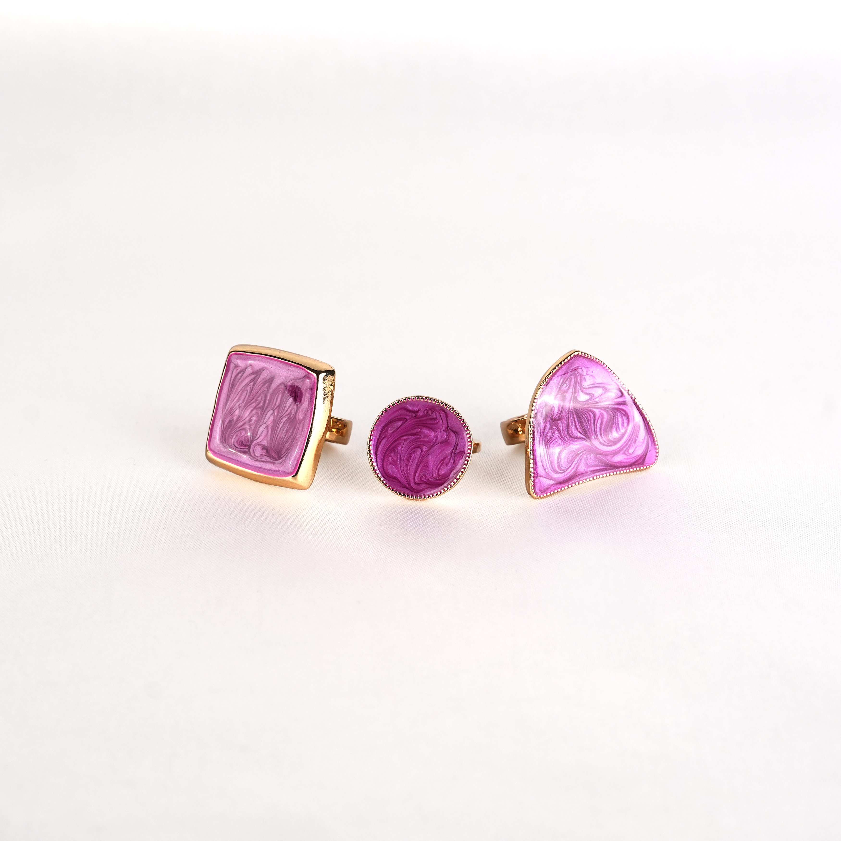 Amethyst Drip Ring Set