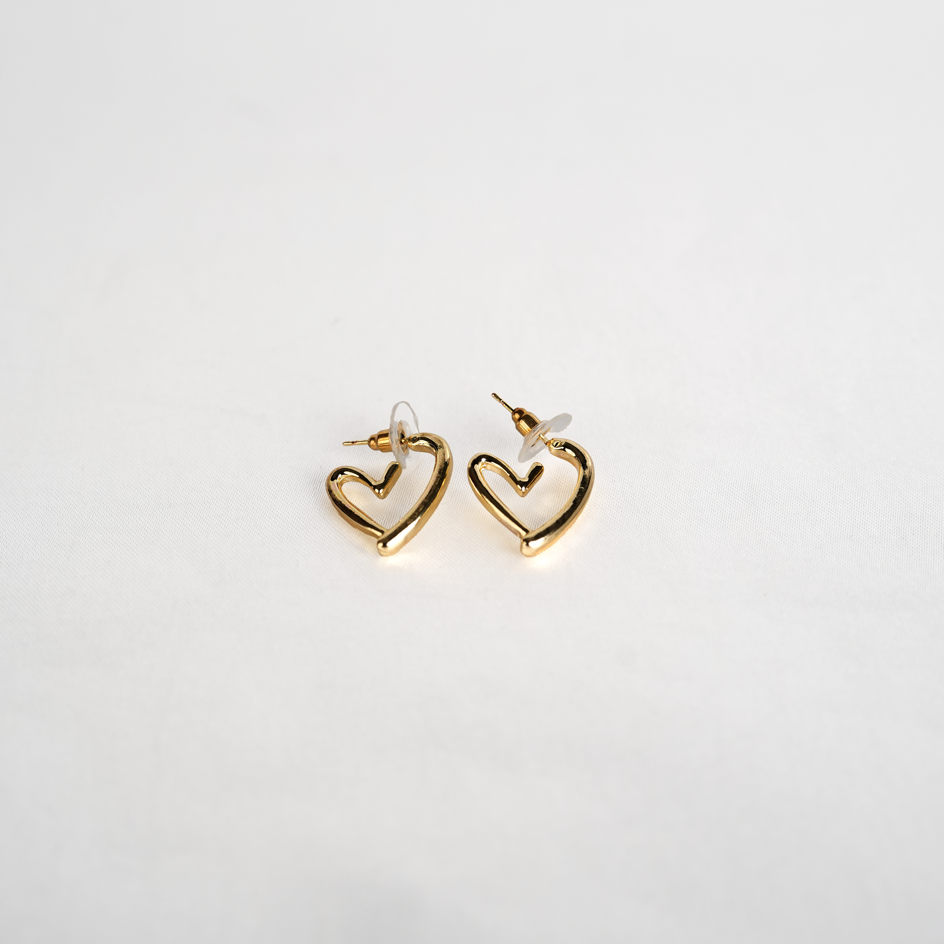 Golden Heart Outline Earrings