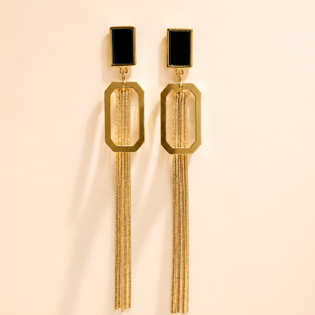 Long Tassel Dangle Drop Earrings
