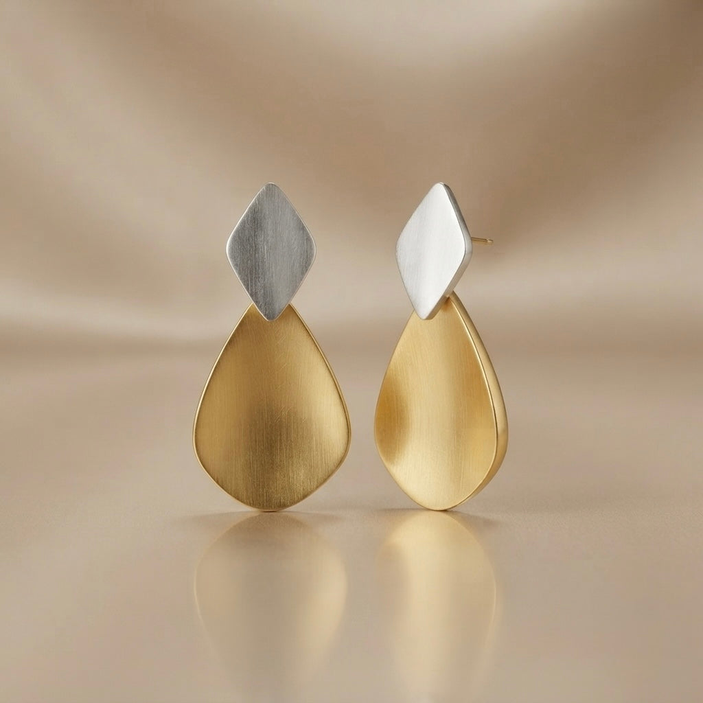 Fancy Long Earrings – Gold view 12