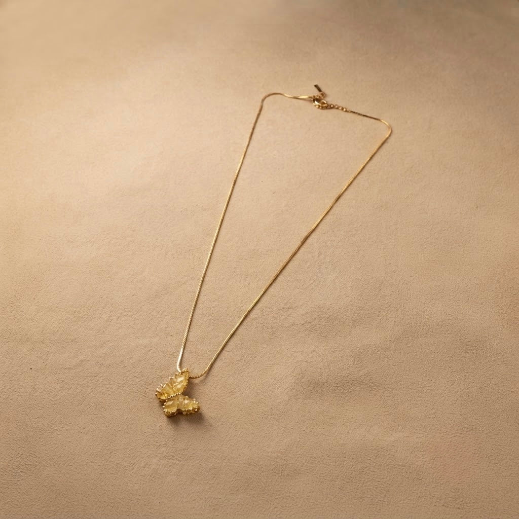 Butterfly Stylish Chain Pendant – Rose Gold view 3