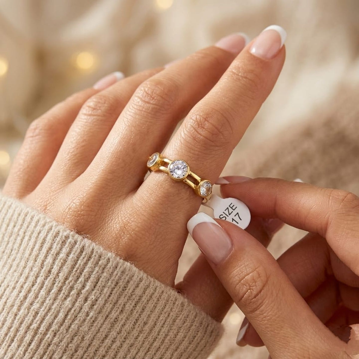 Diamond Fancy Finger Rings – Gold view 1