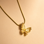 Butterfly Stylish Chain Pendant – Rose Gold view 5