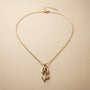 Rose Classic Chain Pendant – Gold + Pink view 2