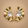 Flower Earrings – Gold & Silver Mix view 1