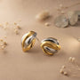 Swirl Earrings – Gold & Silver Mix view 6