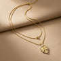 Leafy Two Layer Chain Pendant — detail
