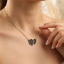 Black Butterfly Chain Pendant – Gold view 2