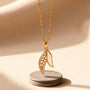 Leafy Chain Pendant – Gold + White view 27