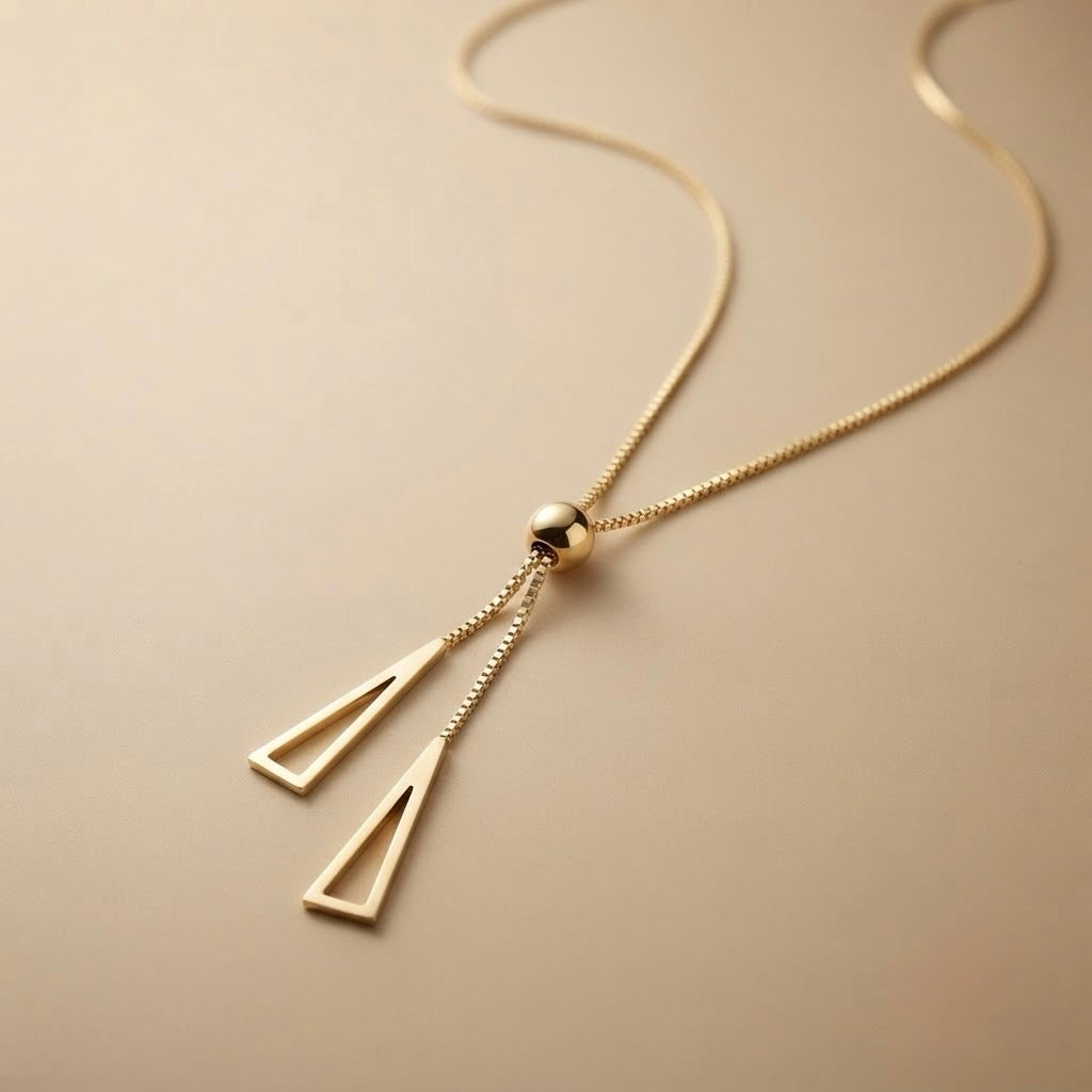 Stylish Fancy Chain Pendant – Gold view 4