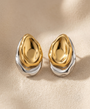 Fancy Stud Earrings – Gold view 4