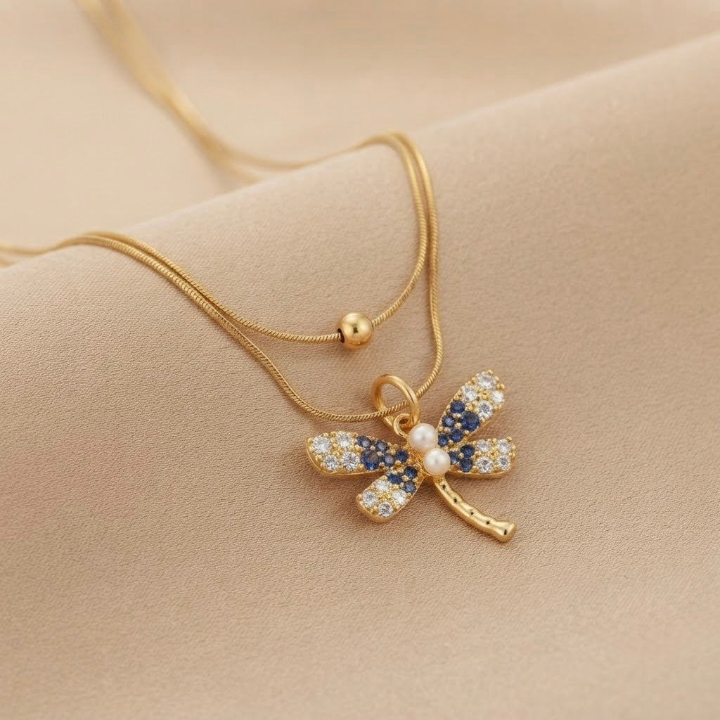Dragonfly Chain Pendant — detail