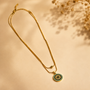 Diamond Two Layer Chain Pendant – Gold view 6