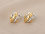 Swirl Earrings – Gold & Silver Mix view 9