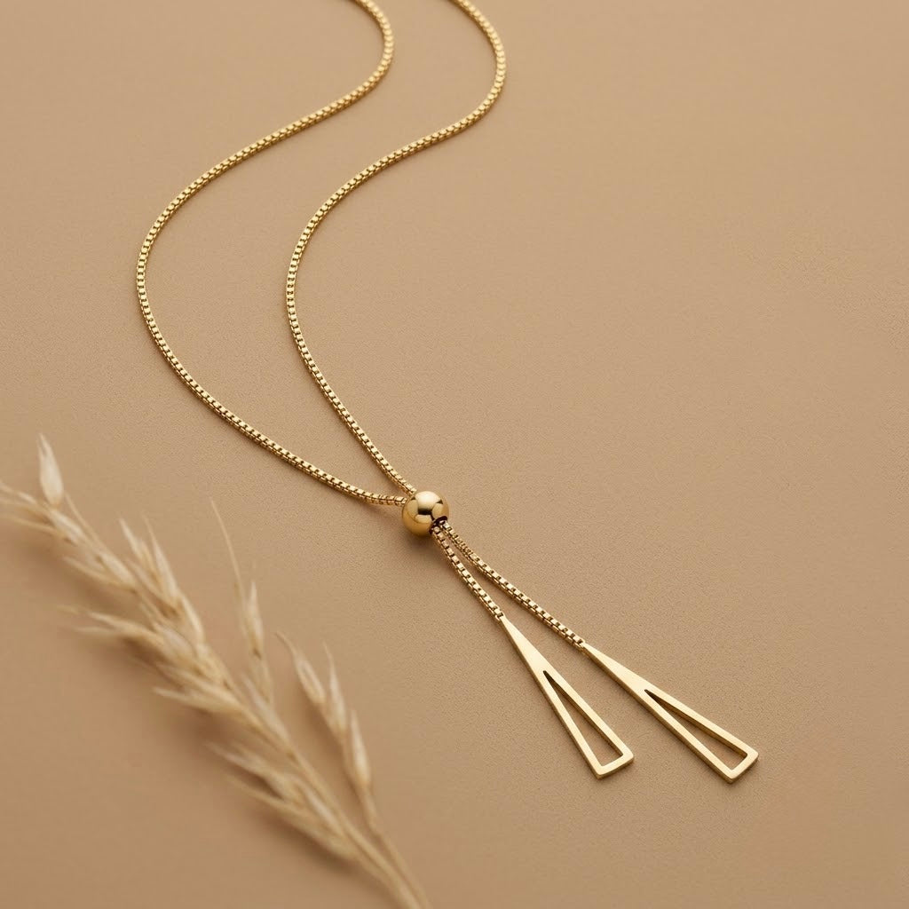 Stylish Fancy Chain Pendant – Gold view 6