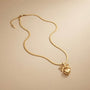 Bow & Heart Chain Pendant – Gold view 5
