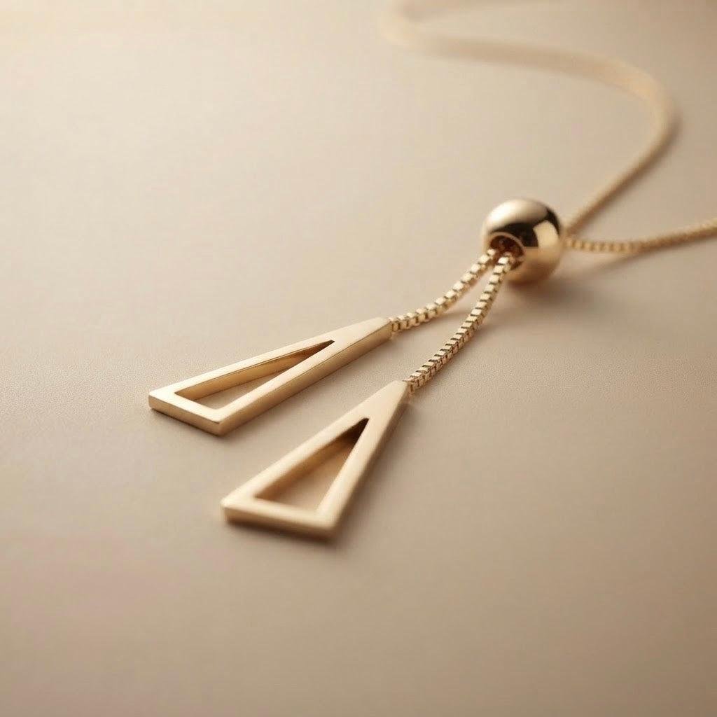 Stylish Fancy Chain Pendant – Gold view 3