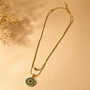 Diamond Two Layer Chain Pendant – Gold view 4
