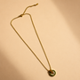 Roman No Fancy Chain Pendant – Gold + White view 8