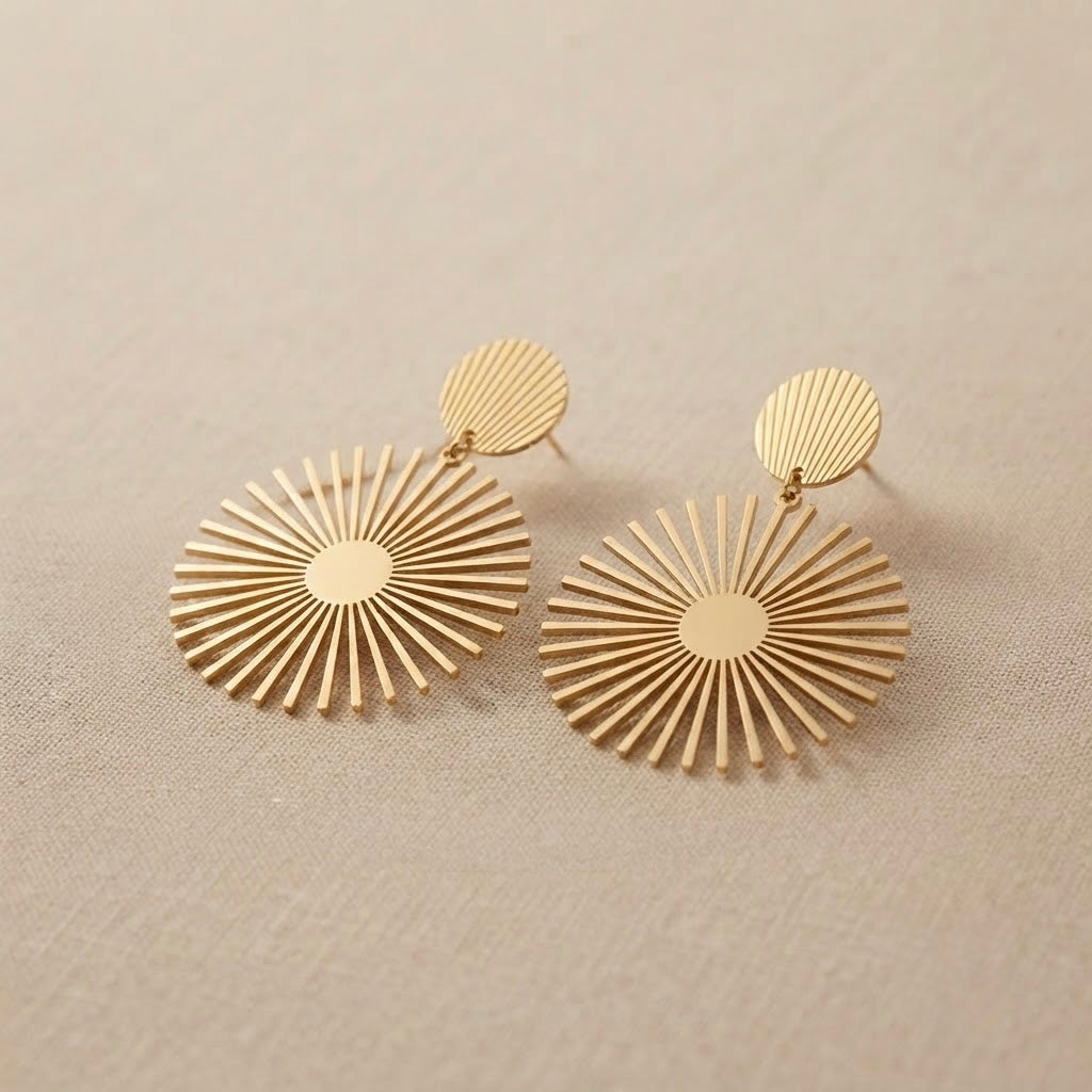 Stylish Earrings – Gold view 2