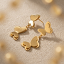 Butterfly Stylish Earrings – Gold view 11