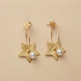 Fancy Star Earrings – Gold view 4