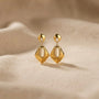 Gemstone Stylish Earrings – Gold view 5