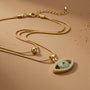 Evil Eye Chain Pendant – Statement – Gold view 3
