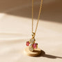 Flower Chain Pendant – Petite – Gold view 5