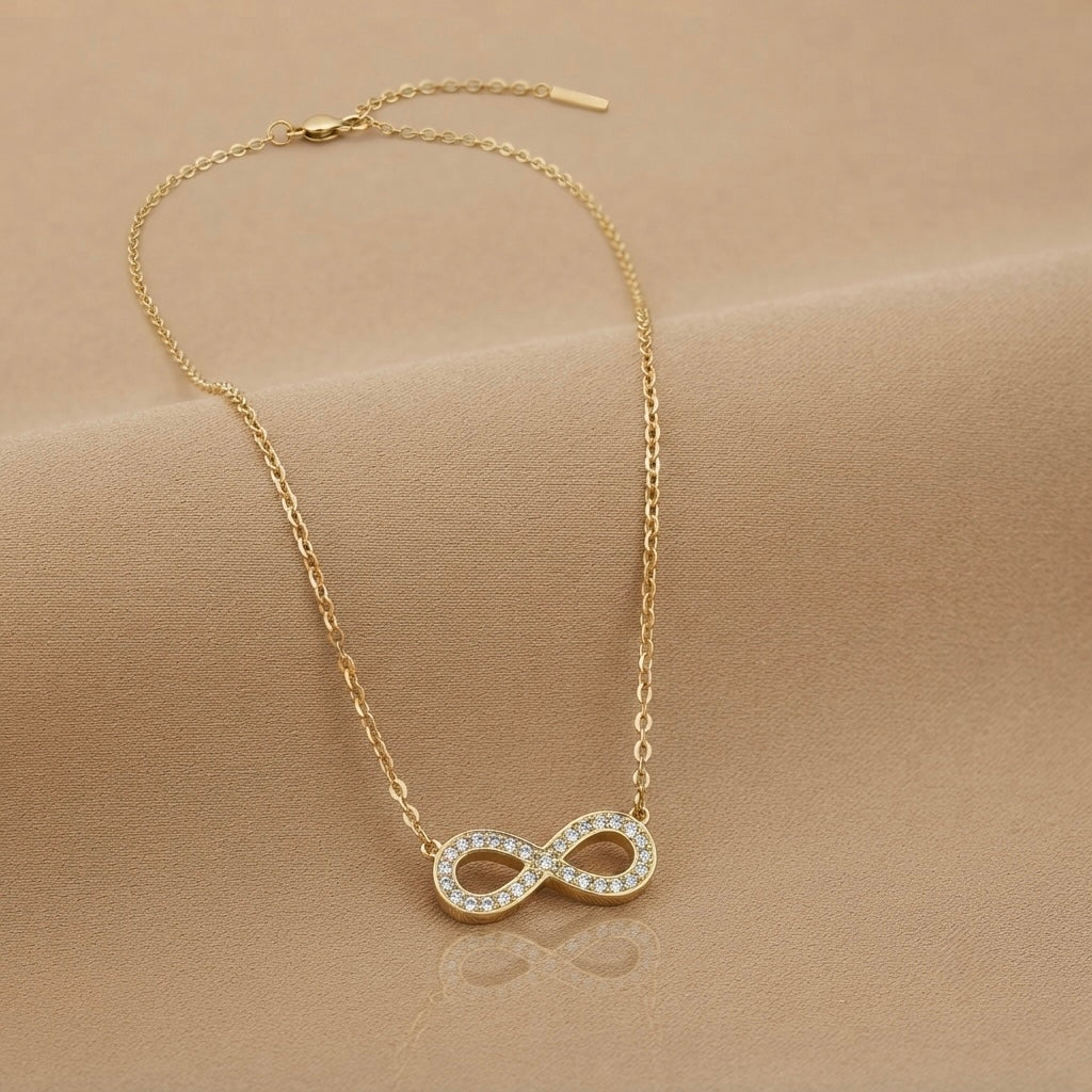 Infinity Chain Pendant – Gold view 5