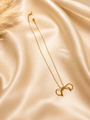 Bow Shaped Chain Pendant – Gold view 6