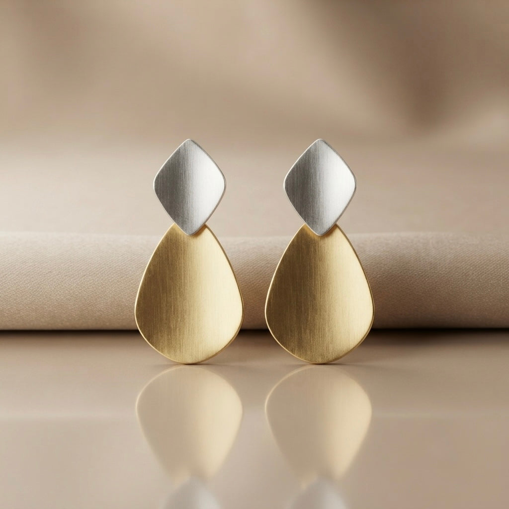 Fancy Long Earrings – Gold view 13