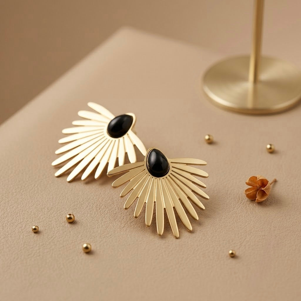 Fancy Earrings – Gold view 4