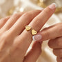 Crossover Heart Ring – Gold view 1