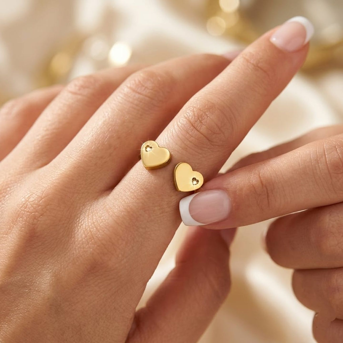 Crossover Heart Ring – Gold view 1