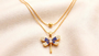Dragonfly Chain Pendant – Gold + Coloured view 1