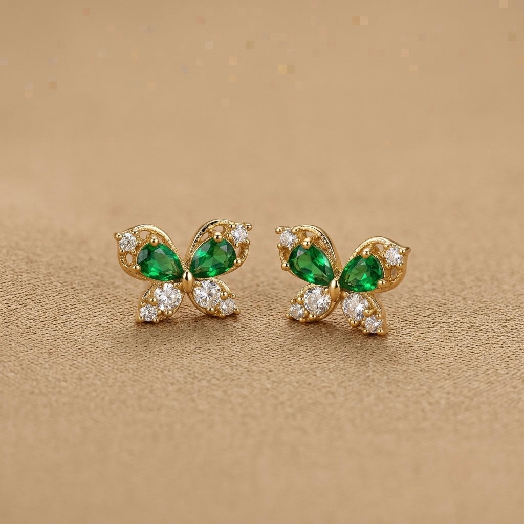 Butterfly Earrings – Gold view 4