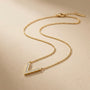 V Classic Chain Pendant – Gold + White view 4