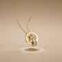Roman Number Chain Pendant – Gold view 4