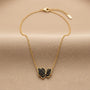 Black Butterfly Chain Pendant – Gold view 5
