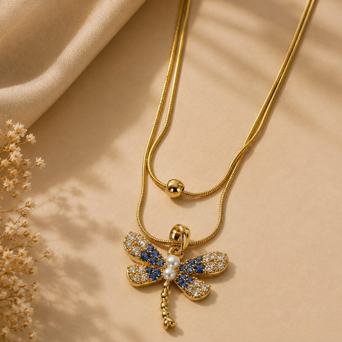 Dragonfly Chain Pendant — detail