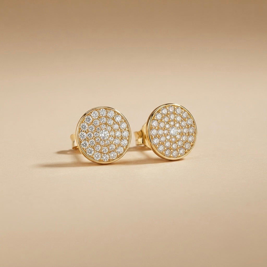 Stud Earrings – Gold view 4