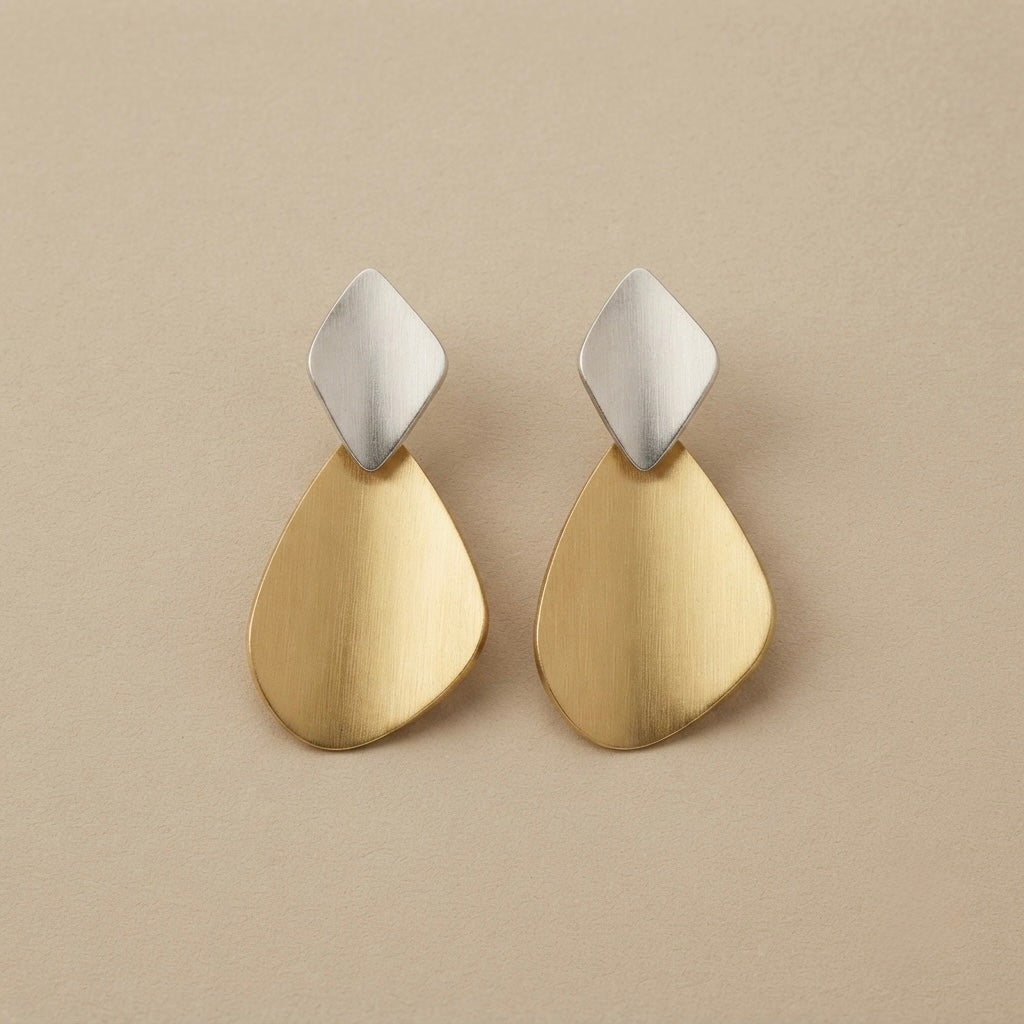 Fancy Long Earrings – Gold view 11