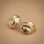 Swirl Earrings – Gold & Silver Mix view 5