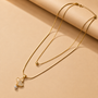 Heart Pearl Droop Chain Pendant – Gold view 7