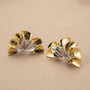 Flower Earrings – Gold & Silver Mix view 3
