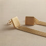 Square Chain Earrings – Gold view 2