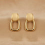 Geometric Drop Earrings – Gold view 2