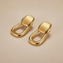 Geometric Drop Earrings – Gold view 3