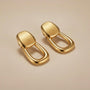Geometric Drop Earrings – Gold view 4